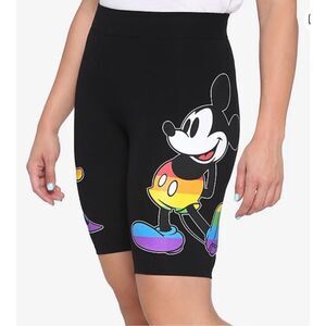 NWT Disney Mickey rainbow bike shorts pride large